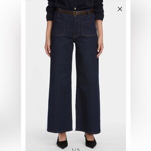 FRAME Jeans NWT Wide Leg Le Pixie slim palazzo High Rise Rinse Blue Size 27